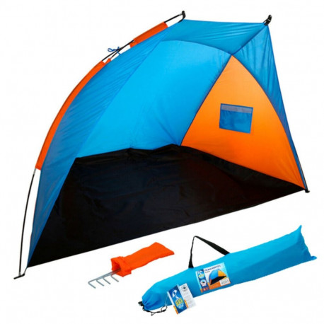 Tuuletakistus Beach Colorbaby 62137 Sinine Oranž (200 x 125 x 120 cm)
