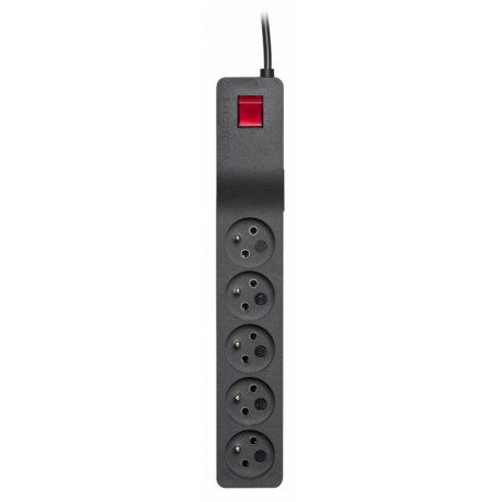 Listwa przeciwprzepięciowa ZX 510, 1L, 3,0m, czarna