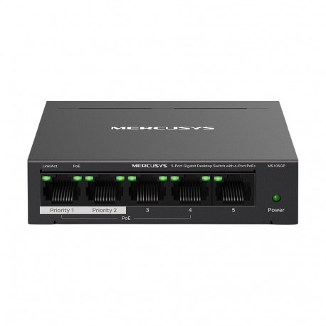 Mercusys võrgulüliti MS105GP 5-pordiline 10/100/1000Mb/s gigabit
