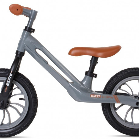 Rowerek biegowy dla dwulatka RACER z ramą magnezową, lekki 3,7 kg szary