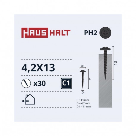 SELF SCREW 4,2X13 MET/MET+PHOSPH 30PCS