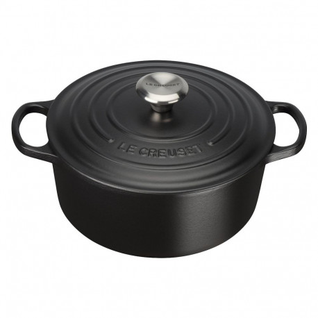 Le Creuset Signature ümmargune haudepott 24 cm must