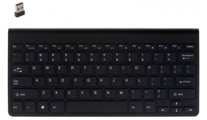 Wireless keyboard Slim Multimedia, black