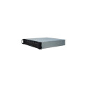 Inter-Tech 2U-2404L Rack Black, Silver