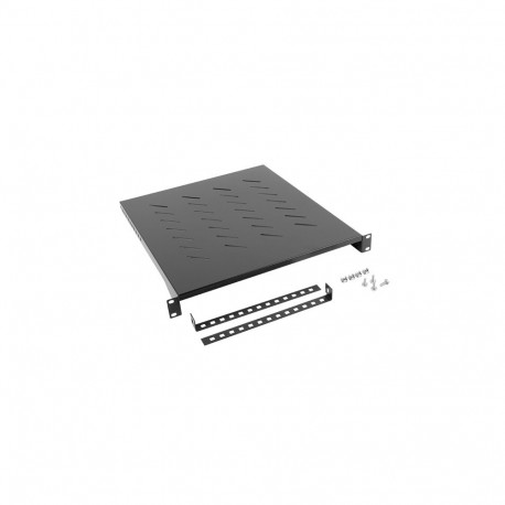 19" FIXED SHELF 1U/483X500MM MAX LOAD CAPACITY UP TO 25KG BLACK LANBERG