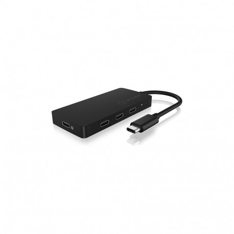 "USB-C HUB 4Port ICY BOX 4xUSB-C 1xPower Delivery 100W passiv Black"