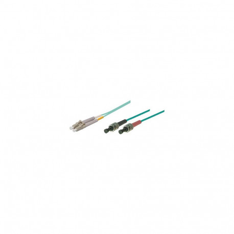 "Patchkabel LWL Duplex OM3 (Multimode, 50/125) LC/ST, LSZH, austauschbare Polarität, 3m, Good Connec