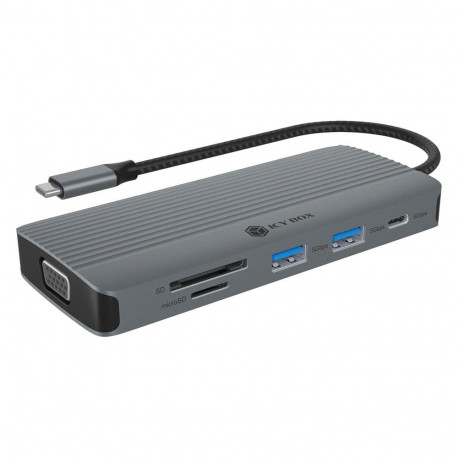 D ICY BOX dokkimisjaam IB-DK4040a-CPD 10 in 1 USB-C
