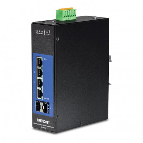 TRENDnet TI-G642i tööstuslik 6-Port Gigabit L2 DIN-liistu kommutaator