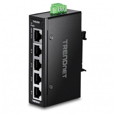 TRENDnet TI-ELC50 5-port Ethernet tööstuslik minilüliti DIN-liistule