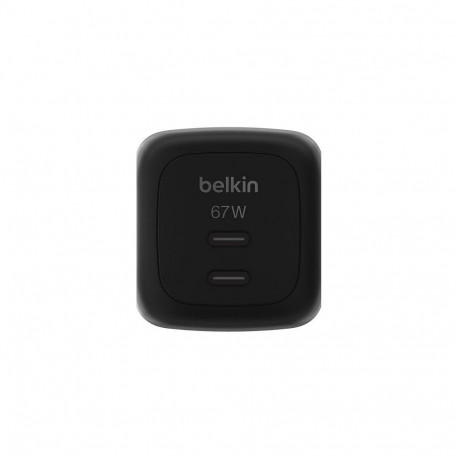 Belkin Dual USB-C laadija 67W PD + PPS, must WCH020kqBK