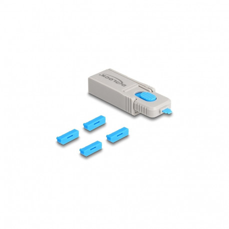 "DisplayPort Port Blocker Set für DisplayPort Buchsen 4 Stück + Verschlusswerkzeug"