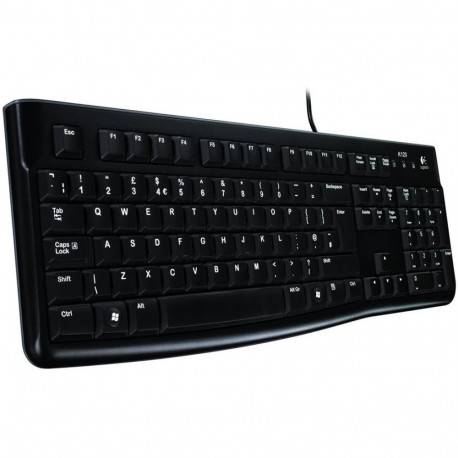 LOGITECH K120 Corded Keyboard - BLACK - USB - US INT'L - EER