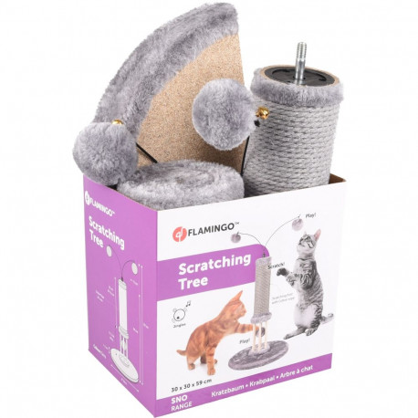 Flamingo Lia hall kraapimispuu kassidele 30x30x59cm