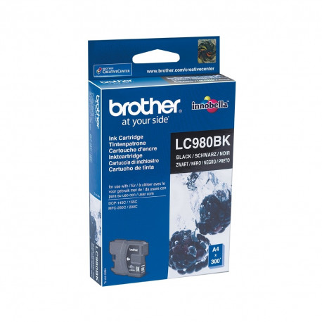 Brother ink cartridge LC980Bk DCP-145C/165C/375CW/MFC-250C/290C 300pgs, black