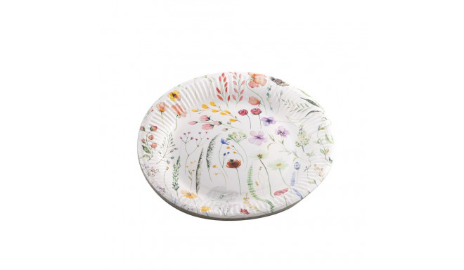 Papptaldrikud 23cm, 10tk, Põllulilled