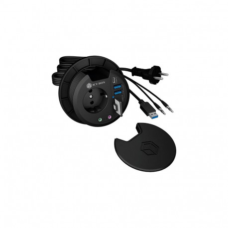 "ICY BOX IB-HUB1430-CR USB 3.2 Gen 1 Multiport Tisch Hub"