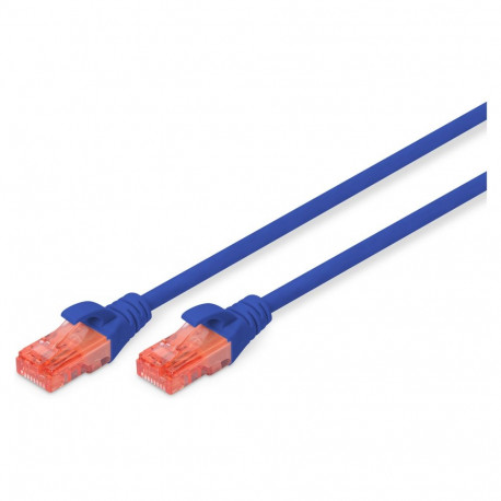 "DIGITUS Patchkabel Cat6 U/UTP 2xRJ45 1.0m blau Hebelschutz Polybeutel"