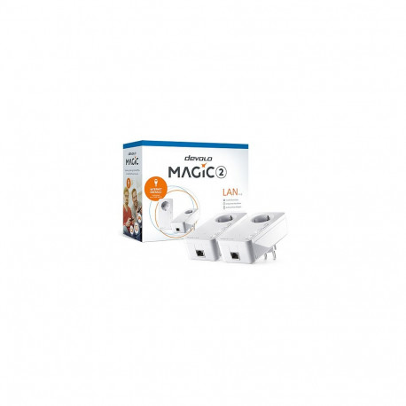 "devolo Magic 2 LAN Powerline Starter Kit Powerline bis zu 2.400 Mbit/s. 1x Gigabit LAN (pro Einheit