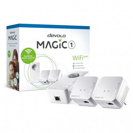 "devolo Magic 1 WiFi mini Powerline Multiroom Kit Powerline bis zu 1.200 Mbit/s, WiFi 4 bis zu 300 M