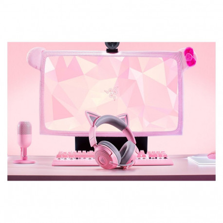 "Razer Kraken Kitty V3 X Quartz (rosa/grau, 3,5-mm-Klinkenstecker)"