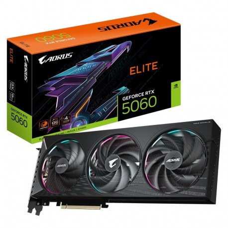 Gigabyte graafikakaart RTX 5060 AROUS ELITE 8GB GDDR7 3 ventilaatoriga