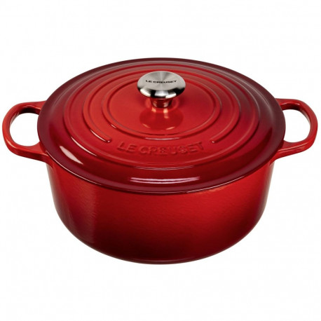 Le Creuset ümmargune hautamispott Signature 28cm, kirsipunane