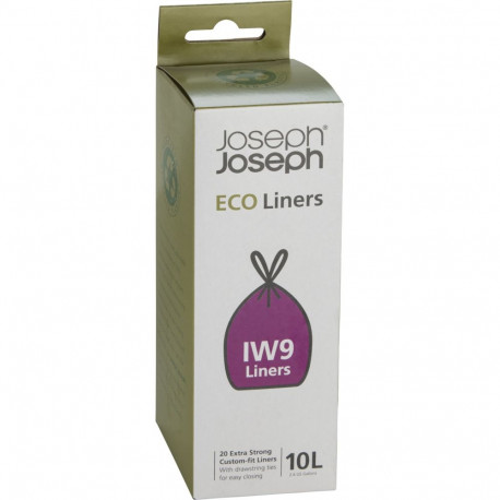 Joseph Joseph IW9 10L Custom-fit Recycled Grey Bin Liners