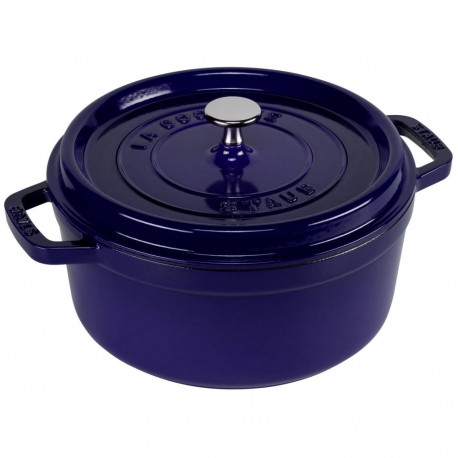 Staub ümmargune malmpott 24cm, tumesinine