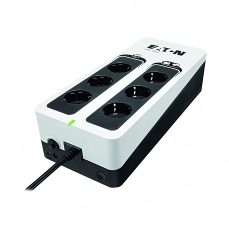 Eaton 3S Gen2 UPS DIN, 450 VA, 270 W, Input: Schuko, Outputs: (3) Schuko, (3) Schuko surge only, Tow