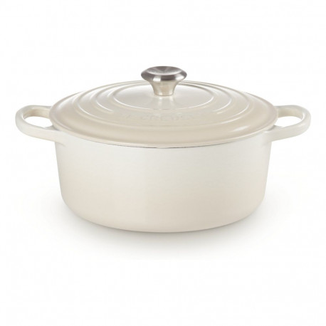 "Le Creuset Signature Roaster round 26cm meringue (21177267164430)"