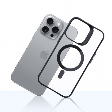 3mk Satin Armor MagCase with MagSafe iPhone 16 Pro Max - Clear with Black Frame