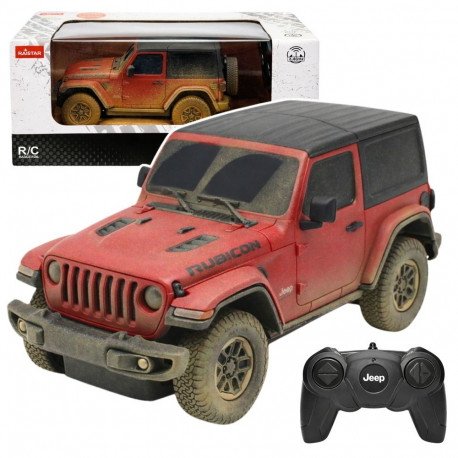 Rastar kaugjuhitav auto JEEP Wrangler Rubicon-Muddy 1:24, punane