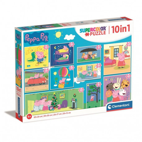 Puzzle 10w1 Super Color ŚWINKA PEPPA Clementoni 20271