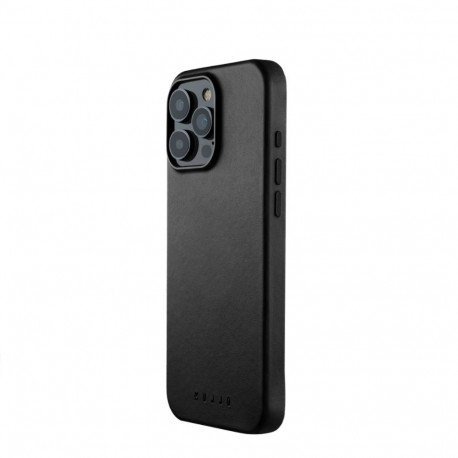 Kaitseümbris Apple iPhone 16 Pro Max, must, MagSafe, naturaalsest nahast, Mujjo
