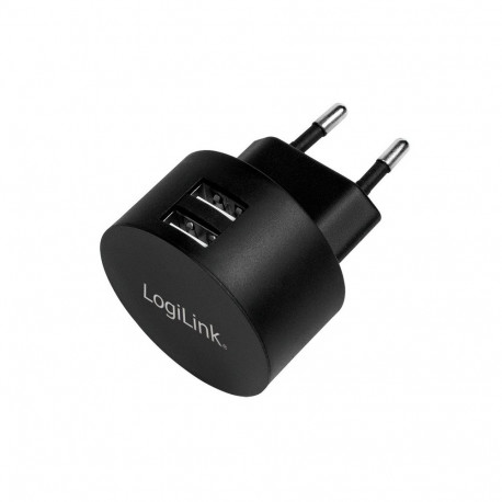 Kahe USB-pordiga adapter 10.5W 2xUSB-A, must