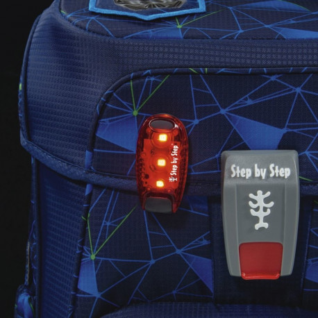 Turvavalgusti SBS LED punane, ranitsale ja seljakotile, kinnitusklambriga