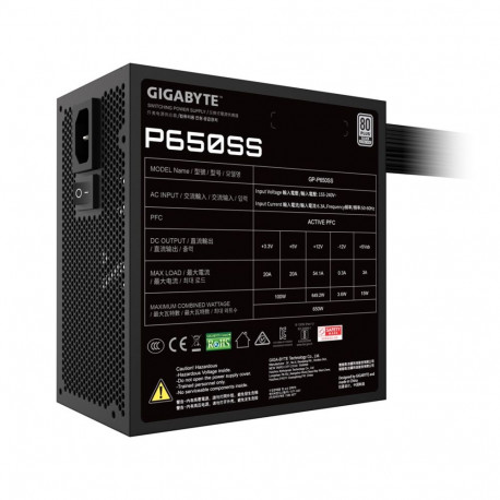 Power Supply Unit - GIGABYTE P650SS 650W 20+4 pin ATX Black