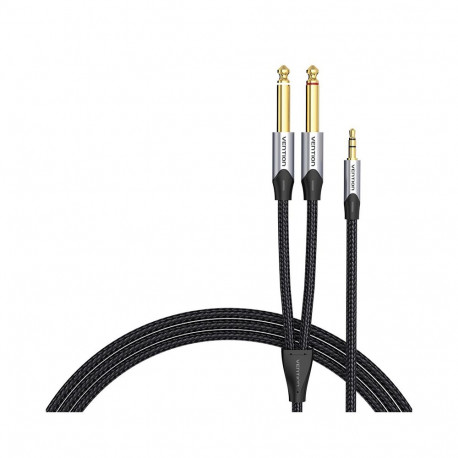 Audio Cable - Vention BARHK 3.5mm to 2x 6.35mm, gold-plated connectors, 8m