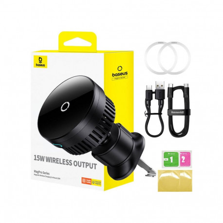 Car Mount - Baseus MagPro 15W Wireless Charger (Baseus, MagPro, 15W, black)