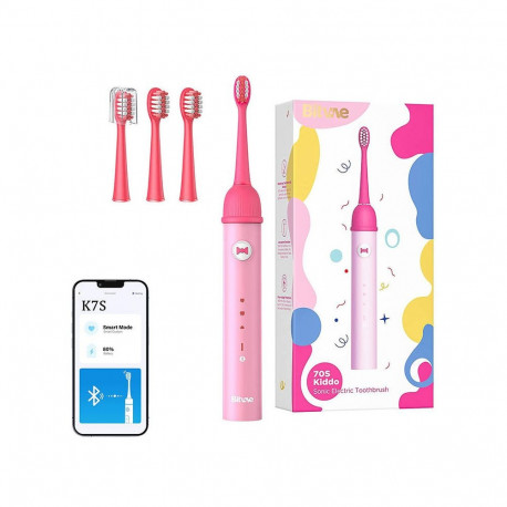 Electric Toothbrush - Bitvae K7S Sonic with App, 3 Modes, IPX7, Pink