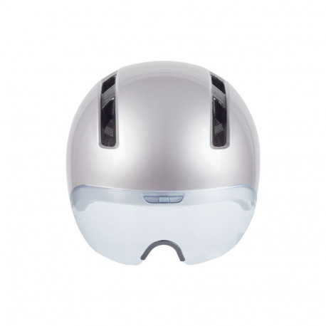 Cycling Helmet - HJC CALIDO PLUS L, Ventilation, Magnetic Visor, Pearl Greyish Silver