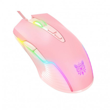 Gaming Mouse - ONIKUMA CW905 6 DPI Levels, 7 Buttons, RGB Lighting, Pink
