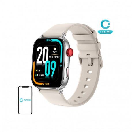 Smartwatch - COLMi C8 Max 1.83" Display, Bluetooth Calling, Health Monitoring Silver