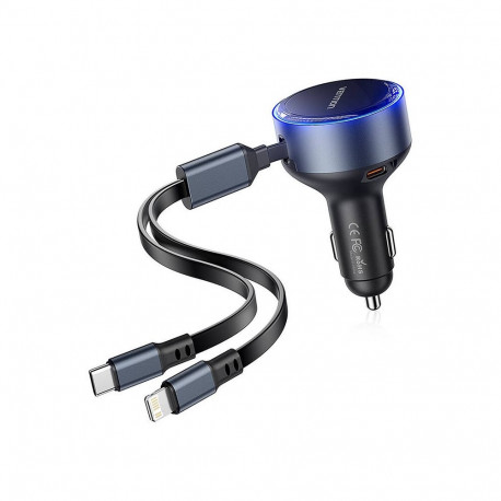 Car Charger - Vention FFOB0 60W USB-C Car Charger with Built-in Cables
