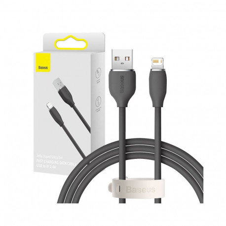 Cable - Baseus Jelly USB to Lightning 2.4A 1.2m Black