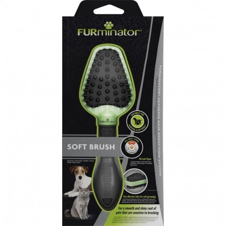 Pet Grooming Tool - FURminator Double-Sided Brush for Puppies and Kittens, Stainless Steel, 0-200g
