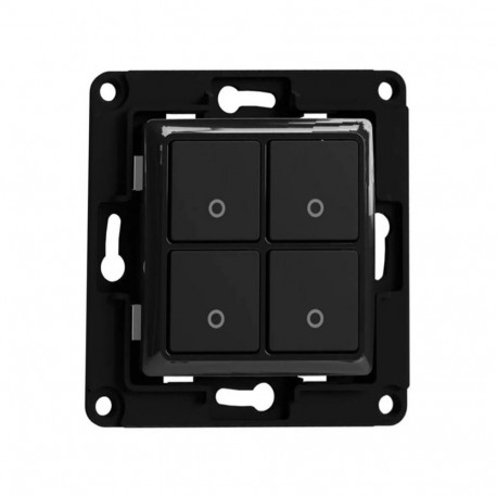 Smart Home Device - Shelly Wall Switch 4 Button Smart Controller Black