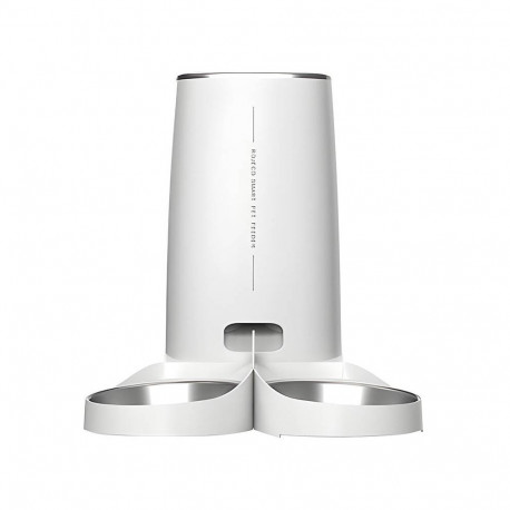 Automatic Pet Feeder - Rojeco 4L Dual Bowl Adjustable Portions Stainless Steel