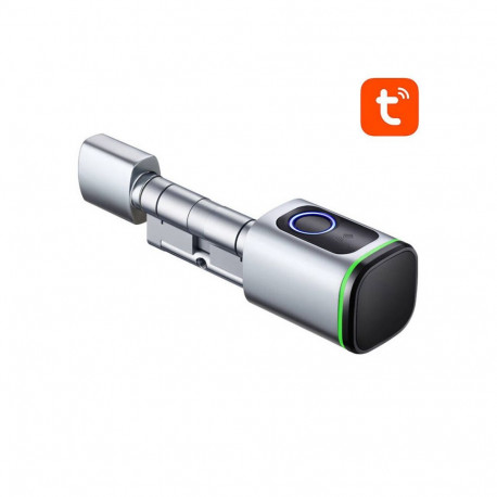 Digital Lock Cylinder - AVATTO SDL-S1-S100 Fingerprint, IC Card, Tuya App, Key Silver